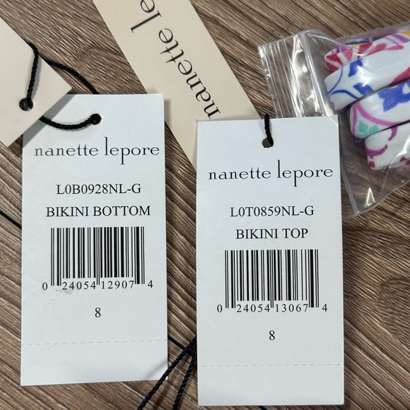 nanette lepore Turkish tile bandeau bikini set Size 8 NWT - Picture 10 of 10